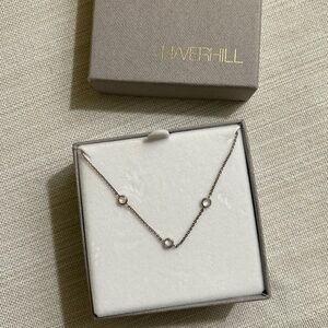 Haverhill Bayberry 3 Moonstone Necklace in Silver (June)